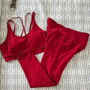 Lorna Jane Scarlet Leggings and Bra Set